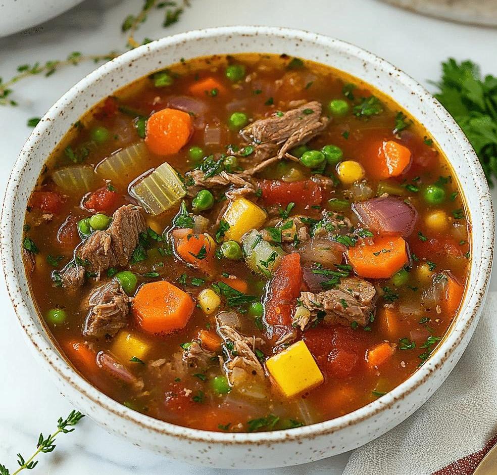 Old Fashioned Vegetable Beef Soup Recipe: Hearty & Easy