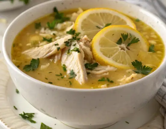 Greek Chicken and Lemon Soup: Creamy Avgolemono Recipe